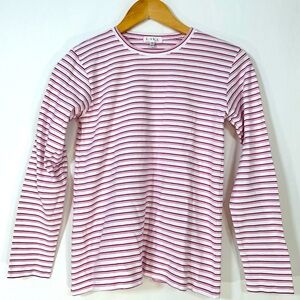 Lake Pajama Dahlia Double Stripe Long Sleeve XS Prima Crew Loungewear Cozy Soft